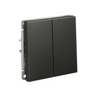 ARTGALLERY 2-клавишный ПЕРЕКЛЮЧАТЕЛЬ, 10АХ, механизм, быстрозажимные клеммы, БАЗАЛЬТ Systeme Electric GAL001465S