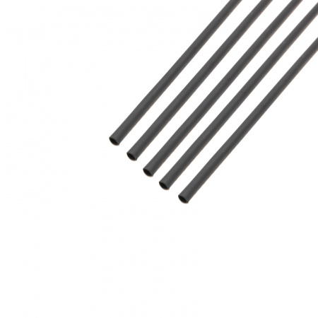 20-1506 Термоусаживаемая трубка 1.5 0.75 мм, черная, упаковка 50 шт. по 1 м, REXANT 