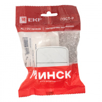 Выключатель Минск двухклавишный ОП 10А белый EKF EGV10-023-10