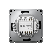 ARTGALLERY 1-клавишный ПЕРЕКЛЮЧАТЕЛЬ IP44, 10АХ,  механизм, быстрозажимные клеммы, КАРБОН Systeme Electric GAL441061S