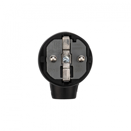 111-002 Вилка угловая влагозащищенная с кольцом, с заземлением, 16 А IP44 каучук REXANT 