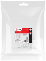 Скоба пластиковая крепежная плоская 7 мм белая NO-225-284 (10 шт/уп) ЭРА Б0066612