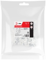 Скоба пластиковая крепежная круглая 8 мм белая NO-224-570 (50 шт/уп) ЭРА Б0066660