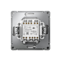 ARTGALLERY 2-клавишный ПЕРЕКЛЮЧАТЕЛЬ, 10АХ, механизм, быстрозажимные клеммы, СТАЛЬ Systeme Electric GAL000965S