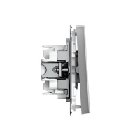 ARTGALLERY 2-клавишный ПЕРЕКЛЮЧАТЕЛЬ, 10АХ, механизм, быстрозажимные клеммы, СТАЛЬ Systeme Electric GAL000965S