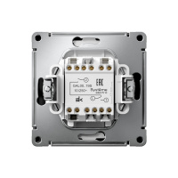 ARTGALLERY 2-клавишный ВЫКЛЮЧАТЕЛЬ ДЛЯ ЖАЛЮЗИ, 2х сх.4, 10А, механизм, быстрозажимные клеммы, КАРБОН Systeme Electric GAL001019S