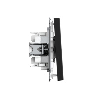 ARTGALLERY 2-клавишный ВЫКЛЮЧАТЕЛЬ ДЛЯ ЖАЛЮЗИ, 2х сх.4, 10А, механизм, быстрозажимные клеммы, КАРБОН Systeme Electric GAL001019S