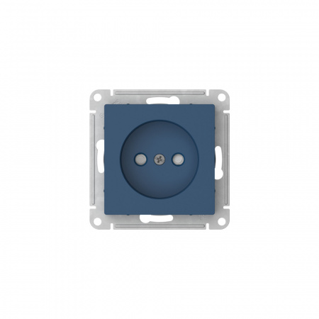 ATLASDESIGN РОЗЕТКА без заземления со шторками, 16А, быстрозажимные клеммы, АКВАМАРИН Systeme Electric ATN001149S
