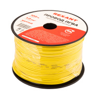 01-6522 Провод ПГВА 1х1.00 мм2, желтый, бухта 100 м, REXANT 