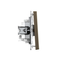 ARTGALLERY 1-клавишный ВЫКЛЮЧАТЕЛЬ, 10АХ, механизм, быстрозажимные клеммы, МОККО Systeme Electric GAL000611S