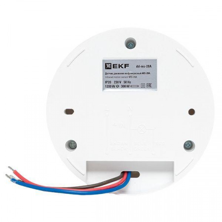 dd-ms-28A ИК датчик движения потолочный 1200Вт 360гр. до 6м IP20 MS-28A EKF PROxima 