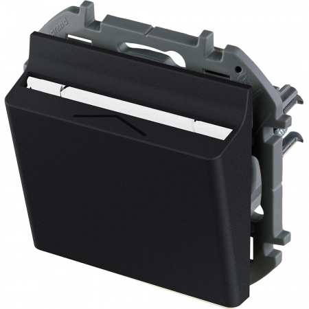 Выключатель карточный 6А без задержки выключения безвинтовое крепление антрацит INSPIRIA IEK 673803