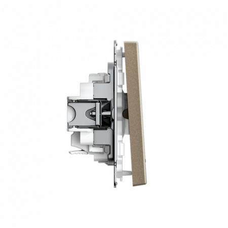 ARTGALLERY 1-клавишный ВЫКЛЮЧАТЕЛЬ с подсветкой, 10АХ, механизм, быстрозажимные клеммы, ШАМПАНЬ Systeme Electric GAL000513S