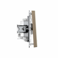 ARTGALLERY 1-клавишный ВЫКЛЮЧАТЕЛЬ с подсветкой, 10АХ, механизм, быстрозажимные клеммы, ШАМПАНЬ Systeme Electric GAL000513S