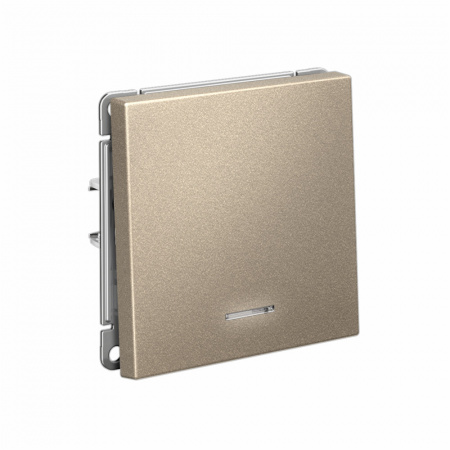 ARTGALLERY 1-клавишный ВЫКЛЮЧАТЕЛЬ с подсветкой, 10АХ, механизм, быстрозажимные клеммы, ШАМПАНЬ Systeme Electric GAL000513S