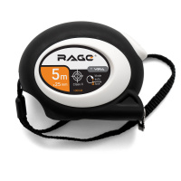 Рулетка с прорезиненным покрытием Soft-Touch автостопом 5 м х 25 мм Rage 100044