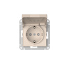 ATLASDESIGN РОЗЕТКА с заземлением со штораками с крышкой, 16А,IP20,мех., быстрозажимные клеммы, БЕЖЕВЫЙ Systeme Electric ATN000246S