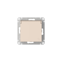 ATLASDESIGN РОЗЕТКА с заземлением со штораками с крышкой, 16А,IP20,мех., быстрозажимные клеммы, БЕЖЕВЫЙ Systeme Electric ATN000246S