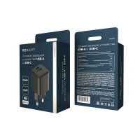 18-2204 Устройство зарядное сетевое с двумя портами USB-A и USB-C 30Вт REXANT 
