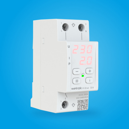 Реле напряжения c контролем тока Welrok VI-32 red WELROK 4660251140519