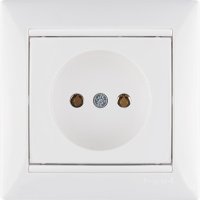 Розетка 1-местная без заземления без защитных шторок 16А белый VALENA IEK 774416