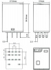 Промежуточное реле, 4 перекидных контакта 6А, 220В (DC), блокируемая кнопка проверки, светодиод Релеон RP434922005