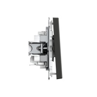 ARTGALLERY 2-клавишный ВЫКЛЮЧАТЕЛЬ, 10АХ, механизм, быстрозажимные клеммы, БАЗАЛЬТ Systeme Electric GAL001451S