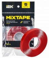 MIXTAPE PRO Лента монтажная прочная двусторонняя 1х12мм 5м IEK MT7-LM30-01-12-05
