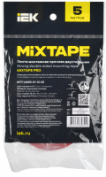 MIXTAPE PRO Лента монтажная прочная двусторонняя 1х12мм 5м IEK MT7-LM30-01-12-05