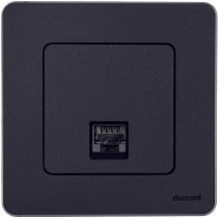 Розетка компьютерная RJ45 категория 6 UTP антрацит INSPIRIA IEK 673833