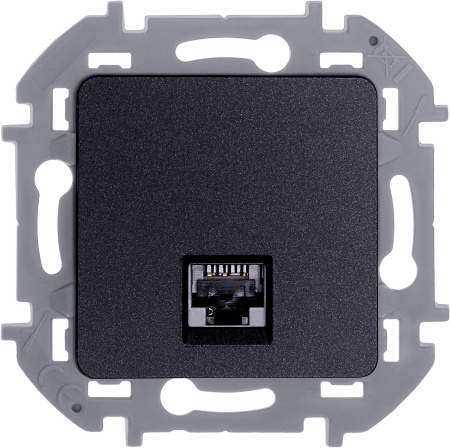 Розетка компьютерная RJ45 категория 6 UTP антрацит INSPIRIA IEK 673833