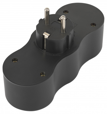 Разветвитель электрический на 3 розетки с заземлением 16А черный SPx-3e-B ЭРА Б0059723