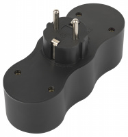 Разветвитель электрический на 3 розетки с заземлением 16А черный SPx-3e-B ЭРА Б0059723