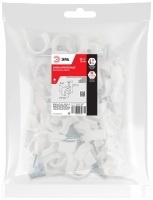 Скоба пластиковая крепежная круглая 20 мм белая NO-224-577 (50 шт/уп) ЭРА Б0066658