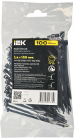 Хомут P6.6 съёмный чёрный 3.6х100мм IEK UHH13-D036-100-100-K02