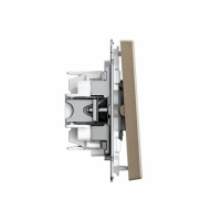 ARTGALLERY 2-клавишный ПЕРЕКЛЮЧАТЕЛЬ, 10АХ, механизм, быстрозажимные клеммы, ШАМПАНЬ Systeme Electric GAL000565S