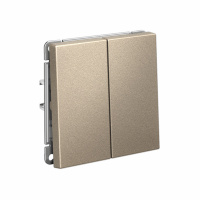 ARTGALLERY 2-клавишный ПЕРЕКЛЮЧАТЕЛЬ, 10АХ, механизм, быстрозажимные клеммы, ШАМПАНЬ Systeme Electric GAL000565S