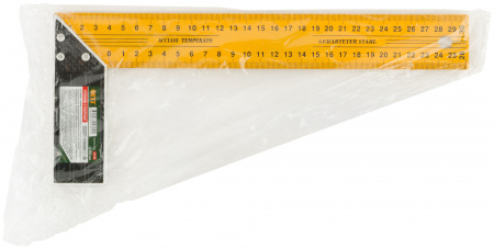 Угольник столярный желтый усиленный 300 мм FIT 19430