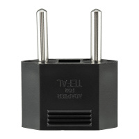 Адаптер сетевой (переходник) с Евро А/F на тонкую вилку С1 плоский Тефаль 6 А без заземления черный (1 шт/уп) ProConnect 11-1042-9