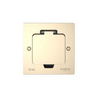 MultiDesk Лючок на 2 модуля IP44 с монтажной коробкой для стены, фальшпола, стола НИКЕЛЬ, тип MDK20 Systeme Electric MDK20102NA