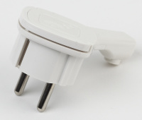 Вилка Ультраплоская c/з 16A с кольцом белая       (10/60/1440) V5(U) ЭРА Б0026331