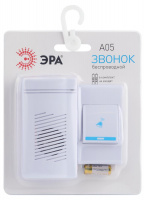 Звонок дверной беспроводной на батарейках 32 мелодии 100м IP20 со световой индикацией белый ААА A05 ЭРА Б0053279
