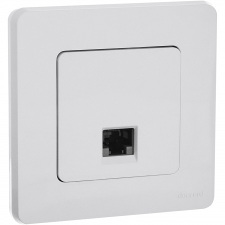 Розетка компьютерная RJ45 категория 6 UTP белый INSPIRIA IEK 673830