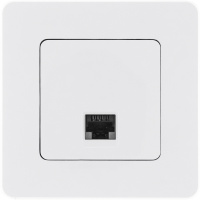 Розетка компьютерная RJ45 категория 6 UTP белый INSPIRIA IEK 673830