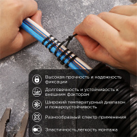 Хомут-стяжка кабельная нейлоновая 100х2.5 мм, черная, 100 шт REXANT 07-0101