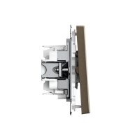 ARTGALLERY 2-клавишный ПЕРЕКЛЮЧАТЕЛЬ, 10АХ, механизм, быстрозажимные клеммы, МОККО Systeme Electric GAL000665S