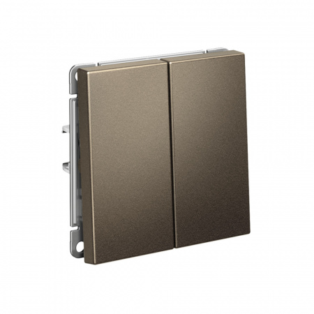 ARTGALLERY 2-клавишный ПЕРЕКЛЮЧАТЕЛЬ, 10АХ, механизм, быстрозажимные клеммы, МОККО Systeme Electric GAL000665S