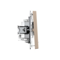 ARTGALLERY 2-клавишный ВЫКЛЮЧАТЕЛЬ с подсветкой, сх.5а, 10АХ, механизм, быстрозажимные клеммы, ПЕСОЧНЫЙ Systeme Electric GAL001253S