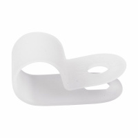 Кабельная скоба под винт REXANT 9 мм, белая,      упаковка 50 шт. 07-4409