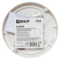 Светильник светодиодный ЖКХ круг ДПО-1400 с микроволновым датчиком движения 18Вт 6500K IP65 LUMA EKF BKL-1400DM-R-18-6500